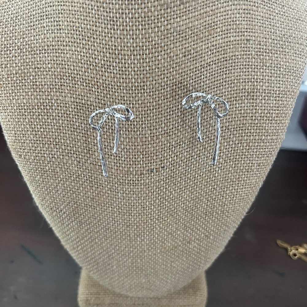 Silver Palm Tree Stud Earrings Minimalist Design